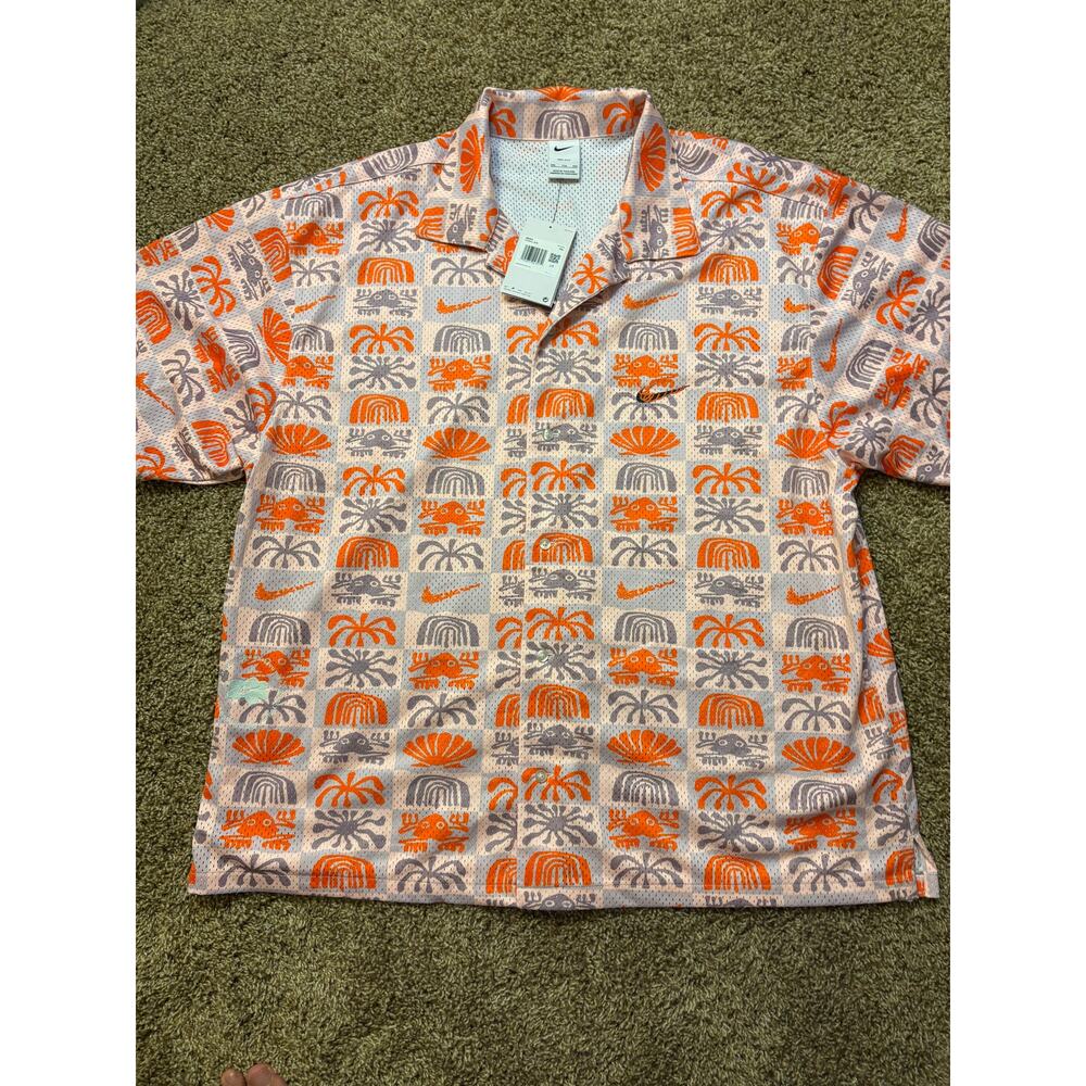 NWT Nike Dir Fit Sport Clash Short Sleeve Golf Guava Ice Mens Size XXL